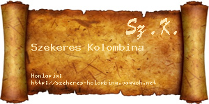 Szekeres Kolombina névjegykártya